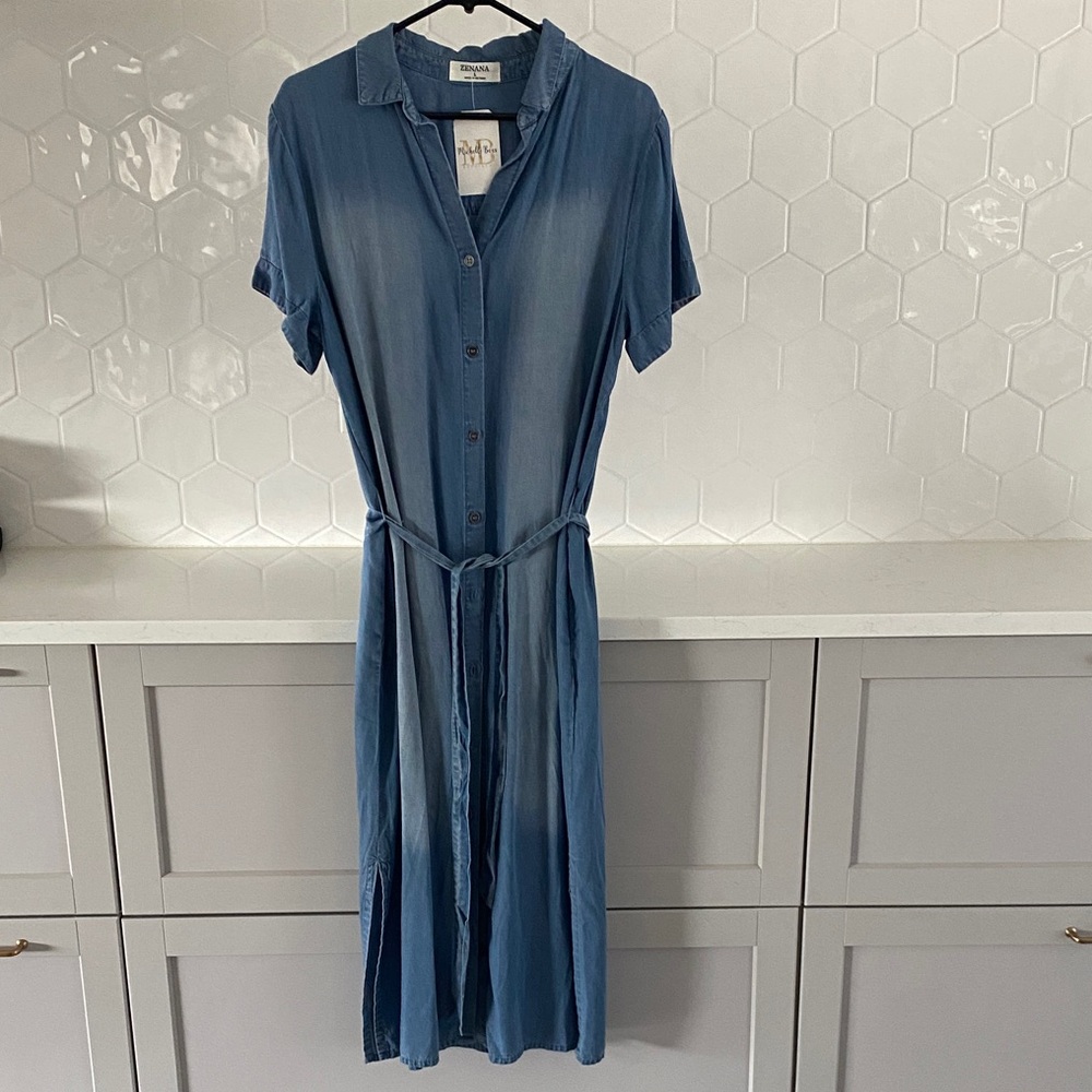 Zenana Outfitters Blue Midi Dress